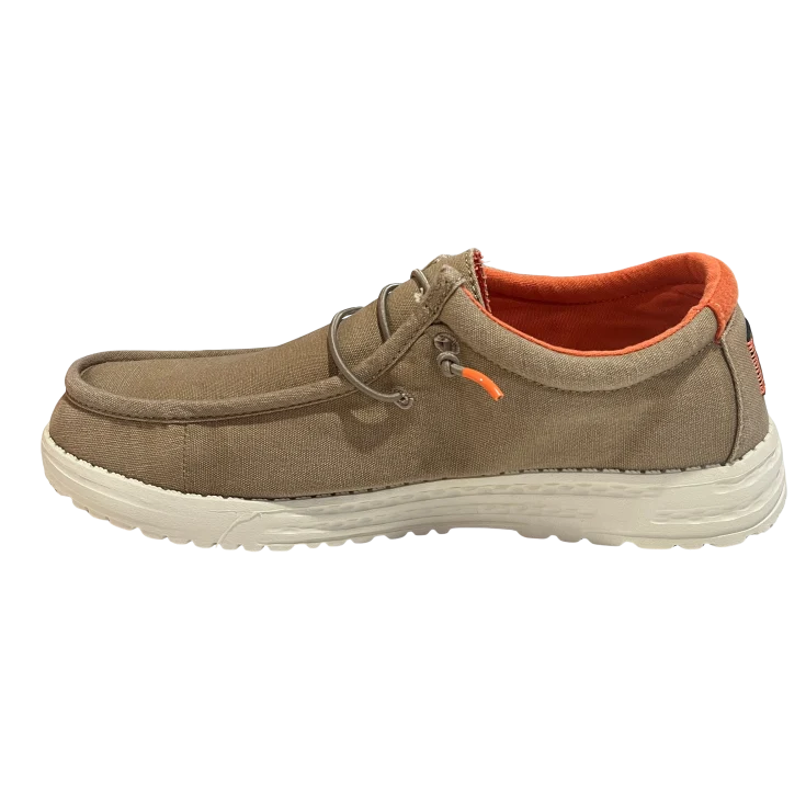 HOMBRE CASUAL ZAPATO CRO LONA TAUPE XTI