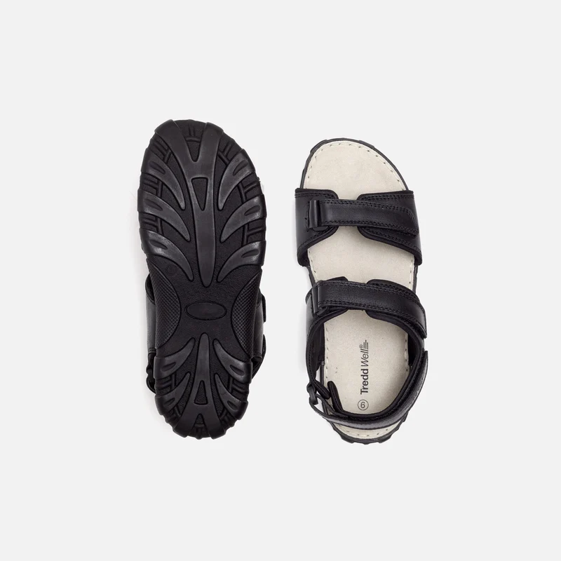 Sandalias de cuero James de ajuste ancho para hombre de Tredd Well