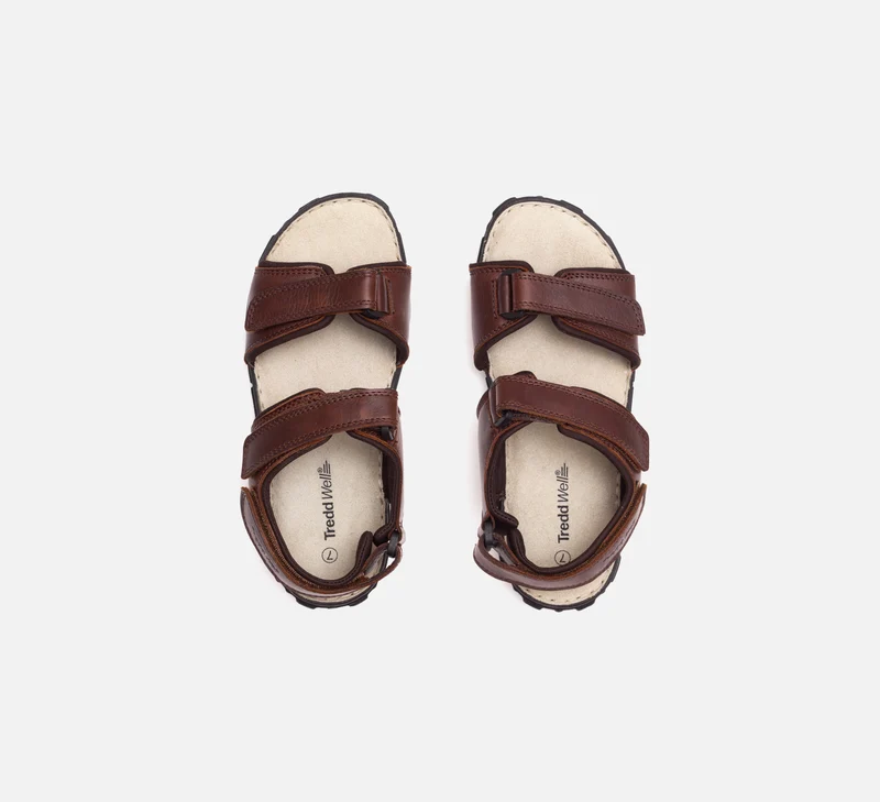 Sandalias de cuero James de ajuste ancho para hombre de Tredd Well