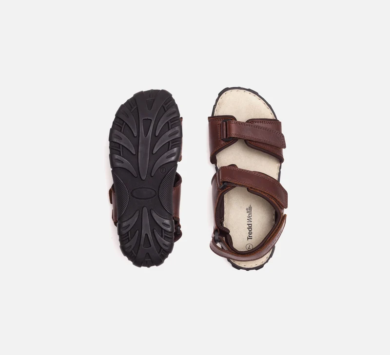 Sandalias de cuero James de ajuste ancho para hombre de Tredd Well