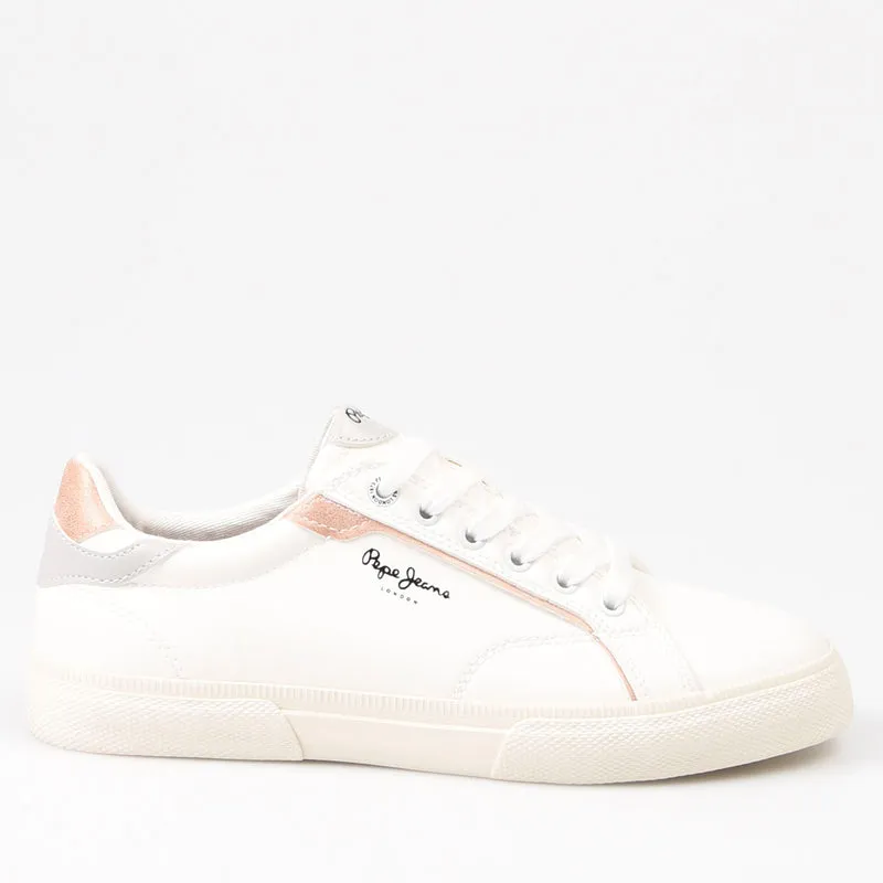 Zapatillas Pepe Jeans Kenton Mix 801 Blanco Plata