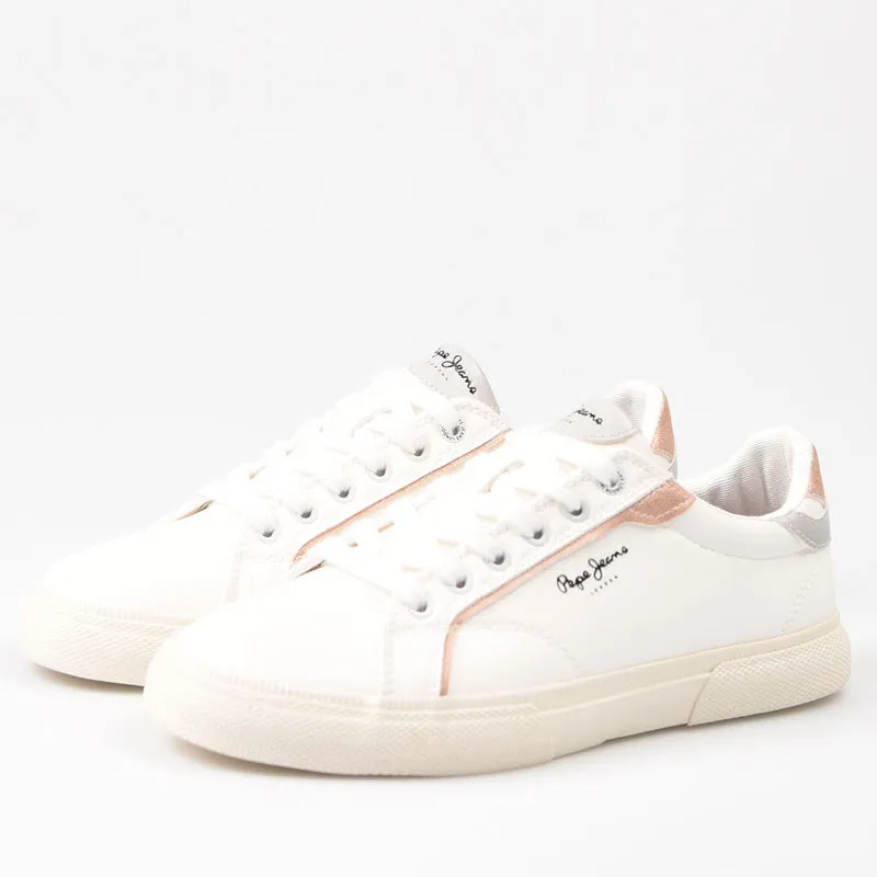 Zapatillas Pepe Jeans Kenton Mix 801 Blanco Plata