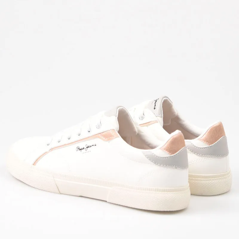 Zapatillas Pepe Jeans Kenton Mix 801 Blanco Plata