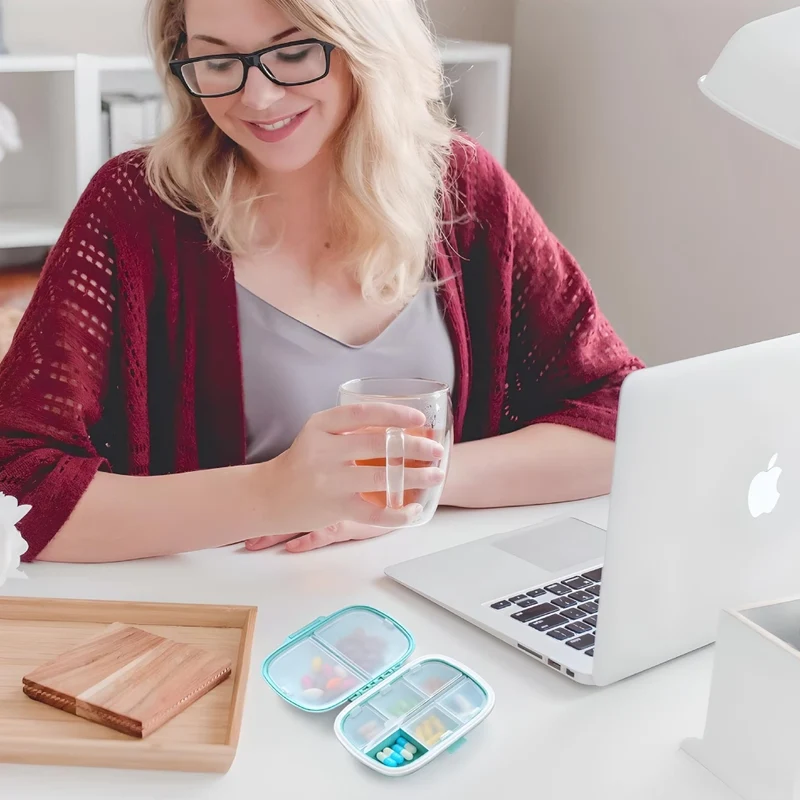Miomu Pastillero Plástico Semanal Viaja sin Preocupaciones