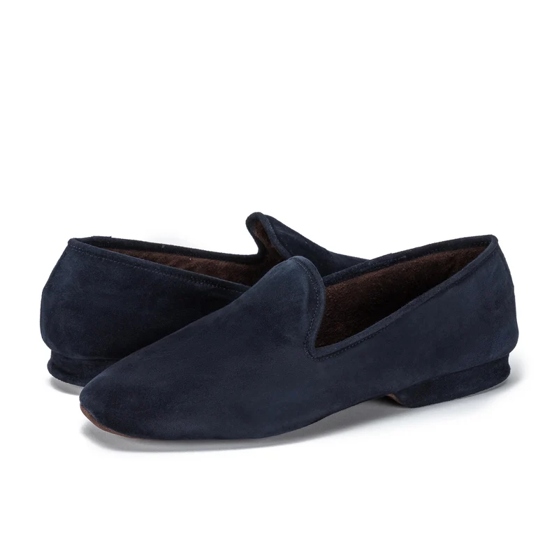 Zapatilla casa serraje azul 1430 Jeromín