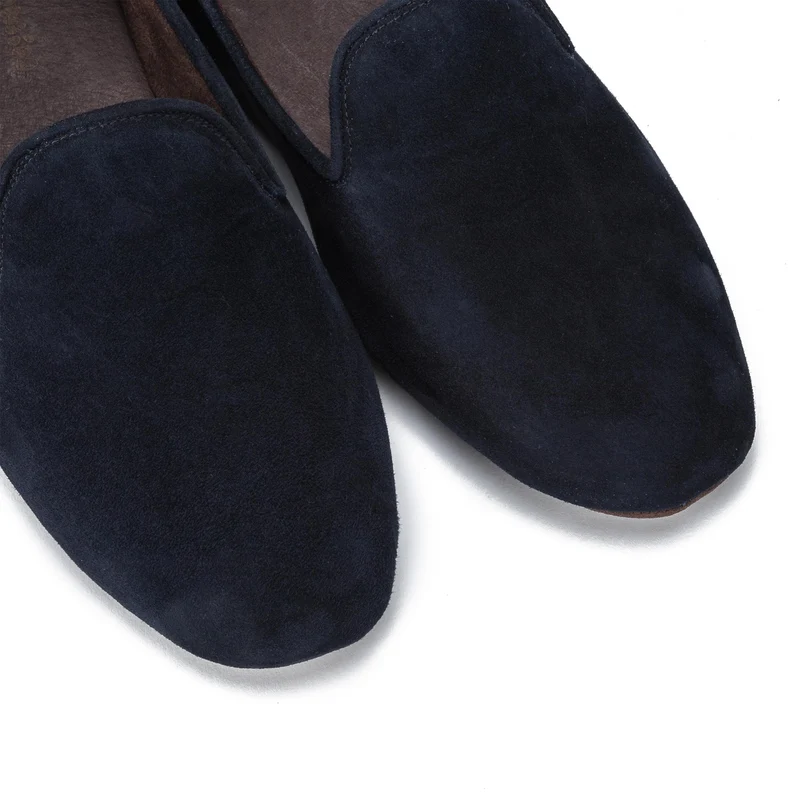 Zapatilla casa serraje azul 1430 Jeromín