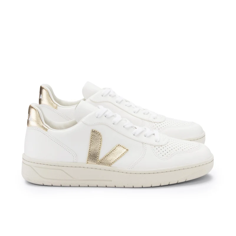 Deportiva blanco/oro V10 Veja