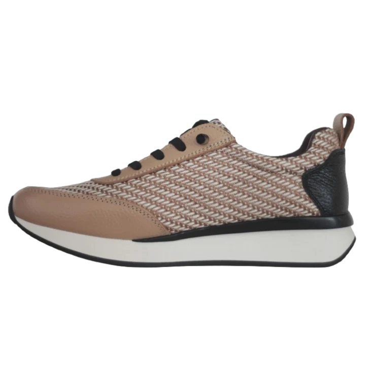 MUJER DEPORTIVA PIEL VAINITY ESPIGA BEIG