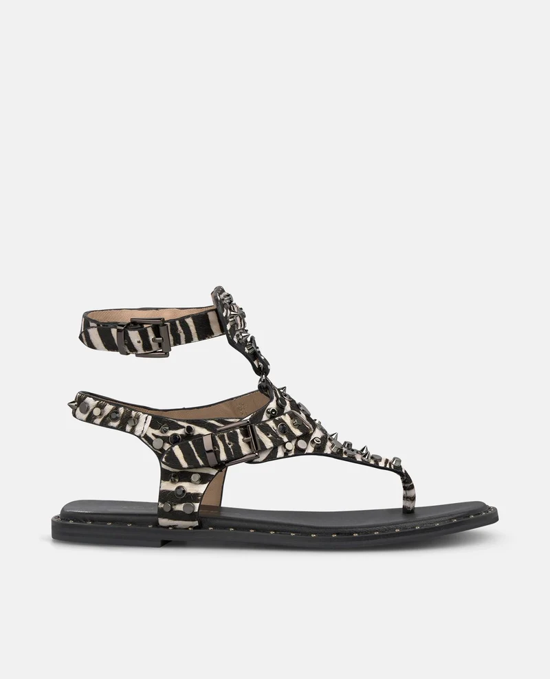 SANDALIA PLANA EFECTO PRINT