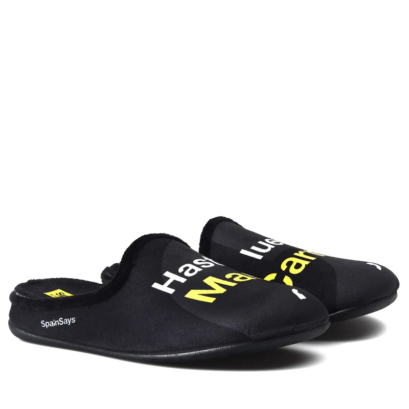 Zapatillas de Casa Marpen Slippers Hasta Luego Mari Carmen CSP2 Negro