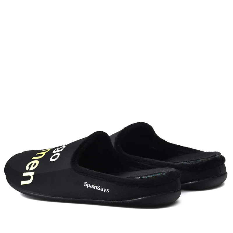 Zapatillas de Casa Marpen Slippers Hasta Luego Mari Carmen CSP2 Negro