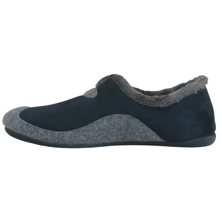 HOMBRE ZAPATILLAS DE ESTAR POR CASA CERRADA AITANA MARINO-GRIS
