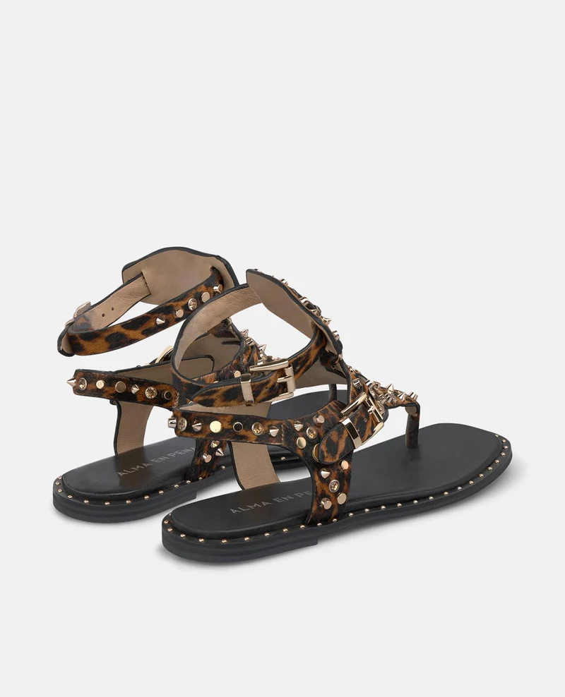 SANDALIA PLANA EFECTO PRINT