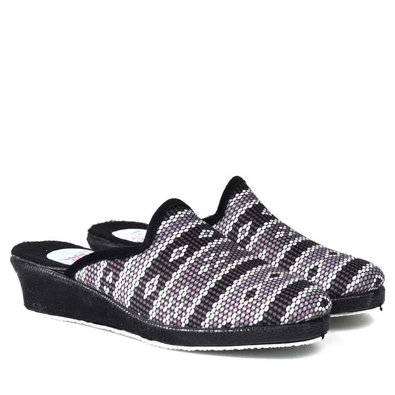 Zapatillas de Casa Natalia Gil Rombos 422 Negro