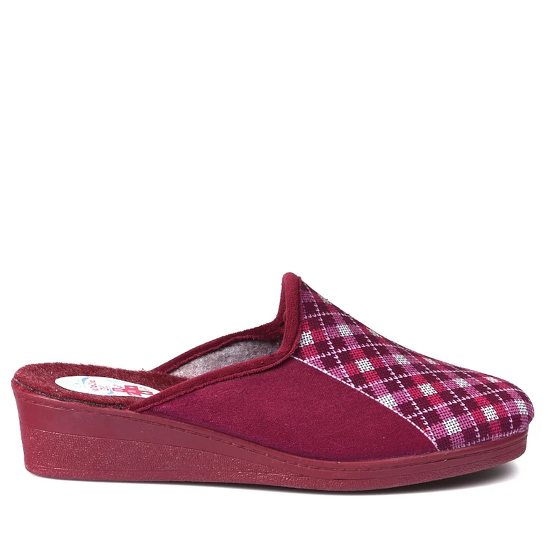 Zapatillas de Casa Natalia Gil Cuadros 308 Burdeos