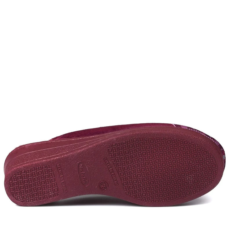 Zapatillas de Casa Natalia Gil Cuadros 308 Burdeos