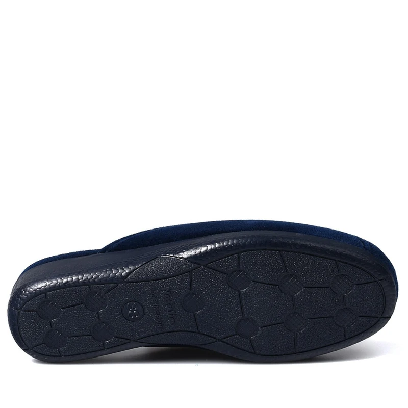 Zapatillas de Casa Natalia Gil Flor Bordada 102 Marino