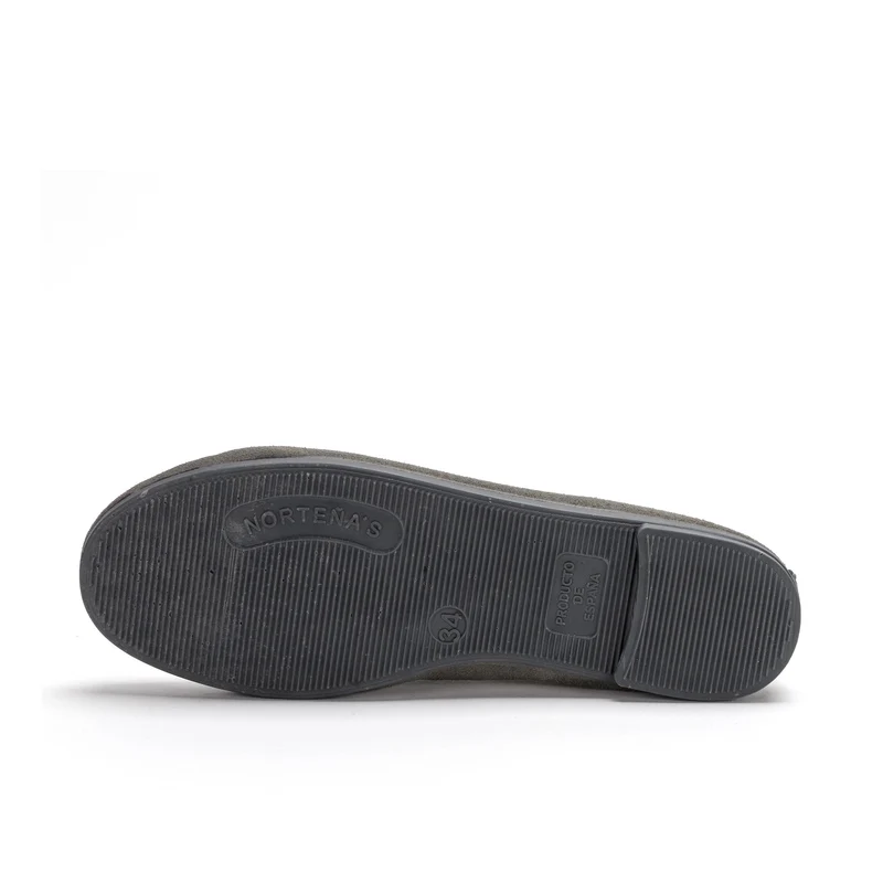 Zapatilla casa serraje gris 75471 Norteñas