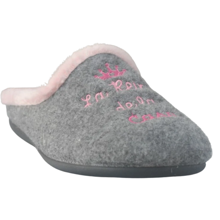 MUJER ZAPATILLAS DE ESTAR POR CASA ALIZA PICOS GRIS