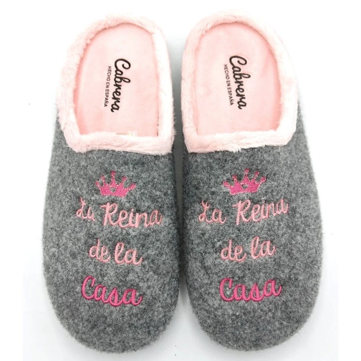 MUJER ZAPATILLAS DE ESTAR POR CASA ALIZA PICOS GRIS