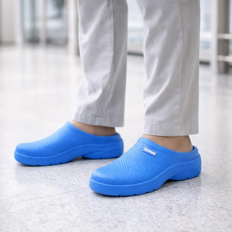 HOMBRE ZAPATILLAS DE ESTAR POR CASA ZUECO AZUL 40/45
