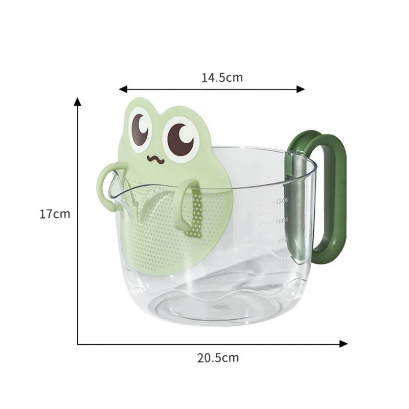 Miomu Taza Ranita Servidora de Mezclas y Escurridora, Diseño 2 en 1