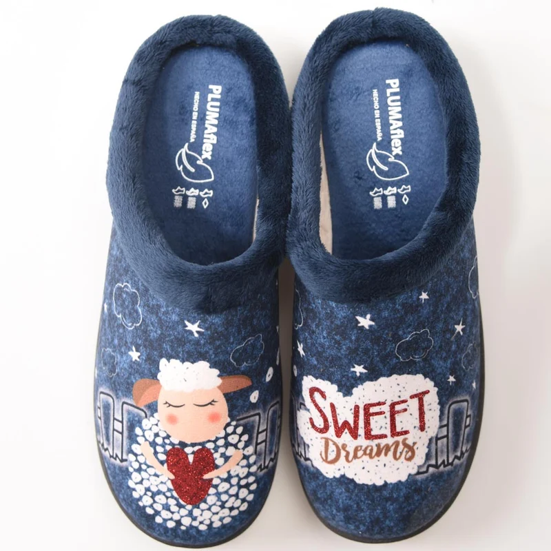 Zapatillas de Casa Plumaflex Oveja 12213 Azul