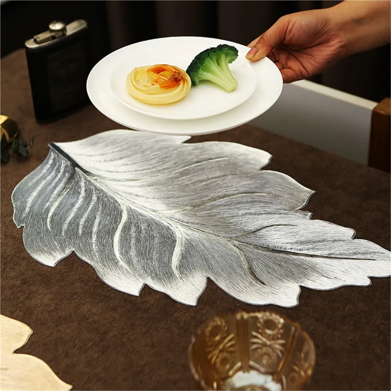 Miomu Individual de Mesa Moderno, Diseño Hoja