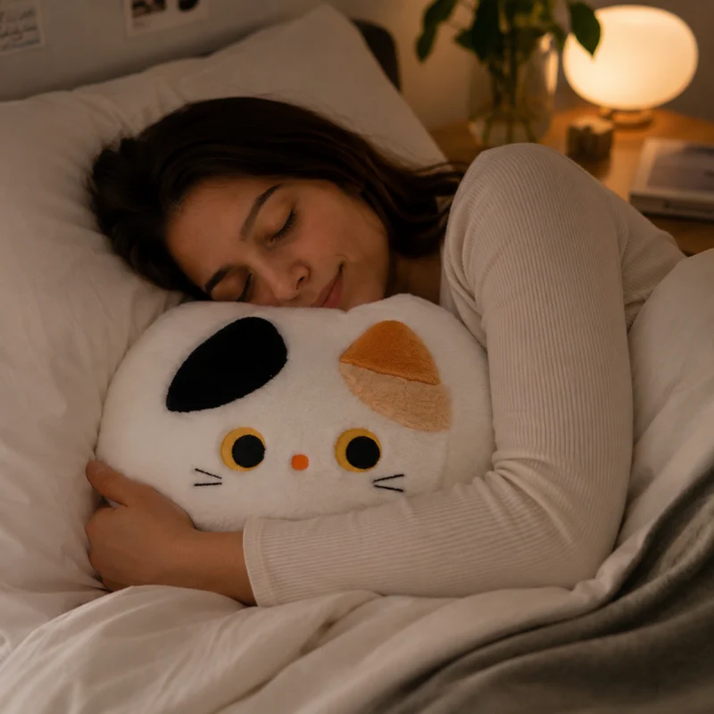 Miomu Almohada Gatito Puffy para Siestas y Abrazos