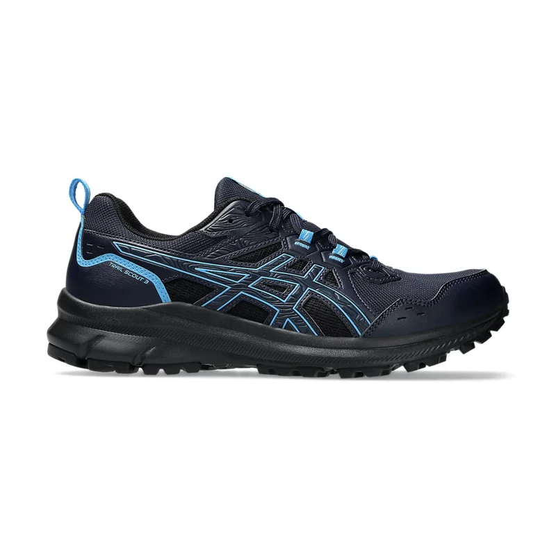Asics Tenis Trail Scout 3 Negro/Celeste, para Hombre