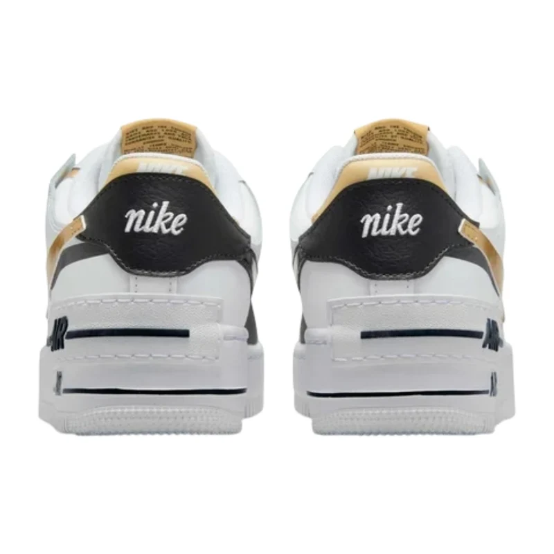 Nike Tenis Air Force 1 Shadow Blanco/Dorado, para Mujer