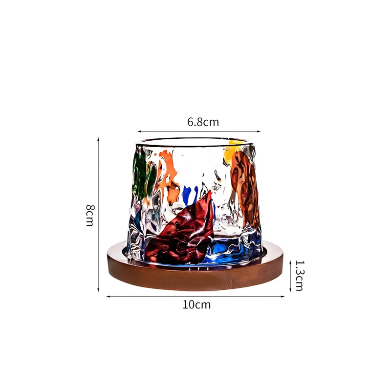 Miomu Vaso de Vidrio, Escultórico de Colores