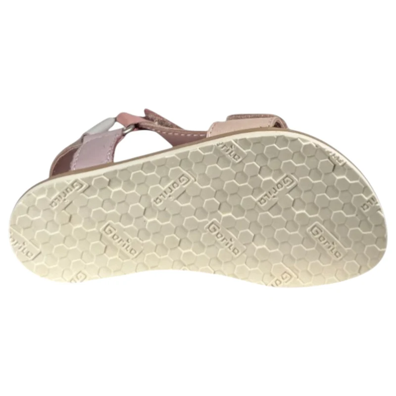 Sandalias Gorila Exagon Barefoot 79602 Oro Beige Rosa