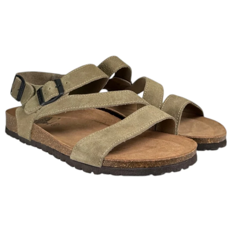 Sandalias Interbios 9557 Serraje Kaki