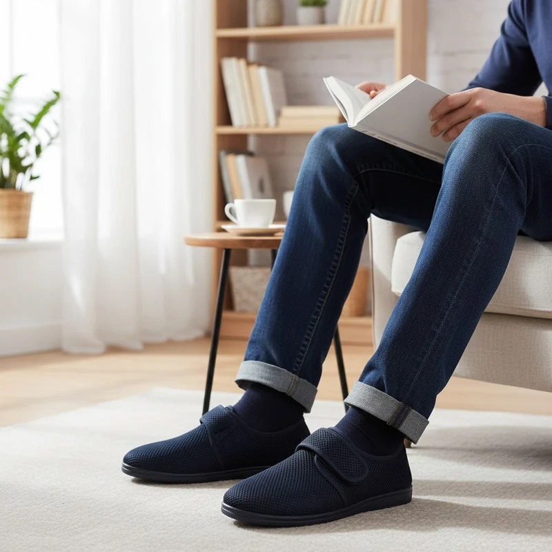 Zapatillas Selquir Rejilla Velcro 720 Marino