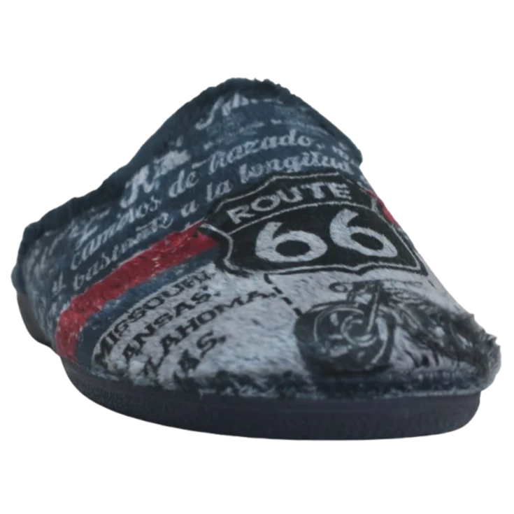 HOMBRE ZAPATILLAS DE ESTAR POR CASA RUTA 66 MARINO