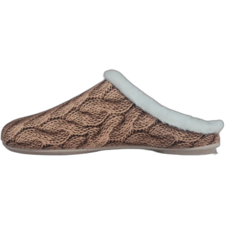 MUJER ZAPATILLAS DE ESTAR POR CASA LANA BEIG
