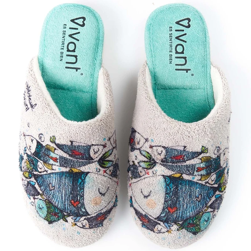 Zapatillas de Casa Vivant 231130 Acuario Gris
