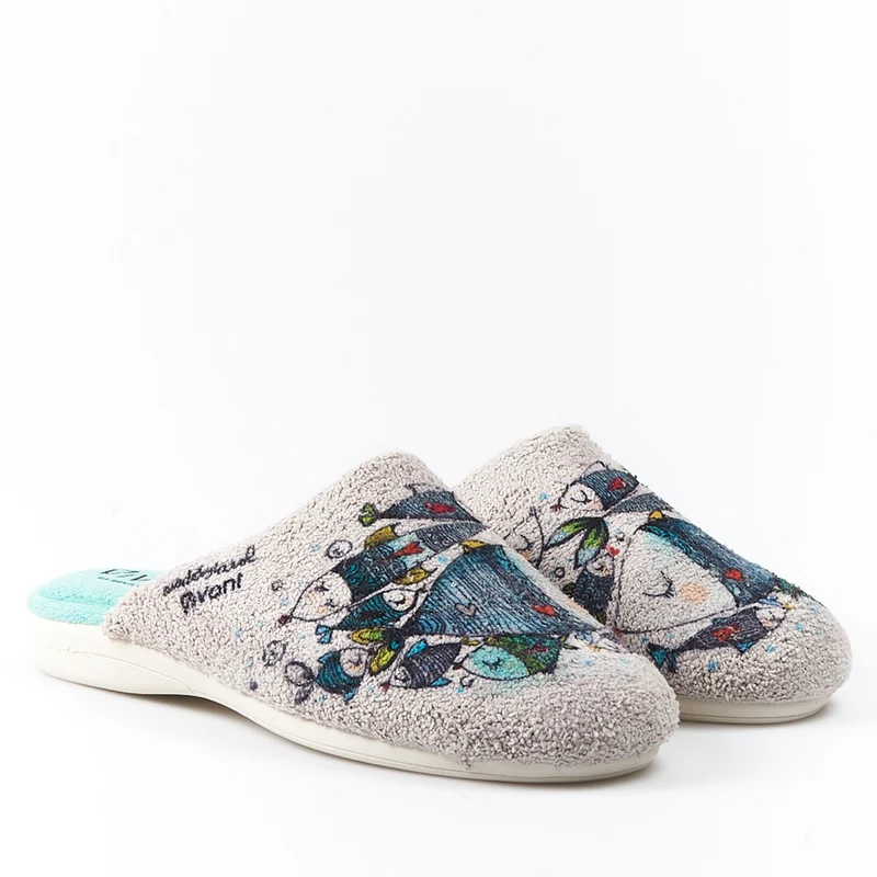 Zapatillas de Casa Vivant 231130 Acuario Gris