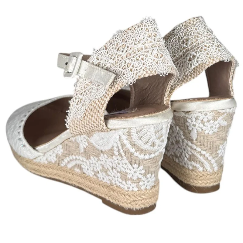 Cuñas de Novia Mandarina Rose Blanco