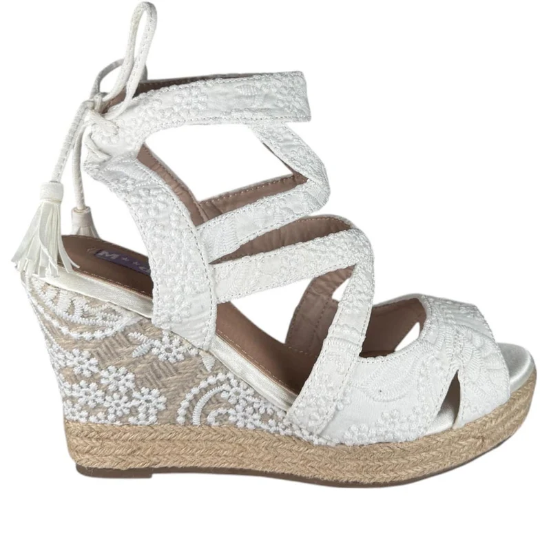 Cuñas de Novia Mandarina Kelly Blanco
