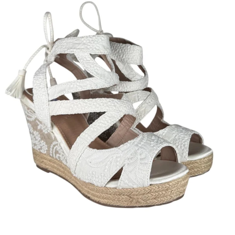 Cuñas de Novia Mandarina Kelly Blanco