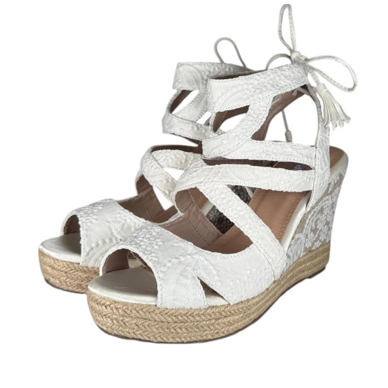 Cuñas de Novia Mandarina Kelly Blanco