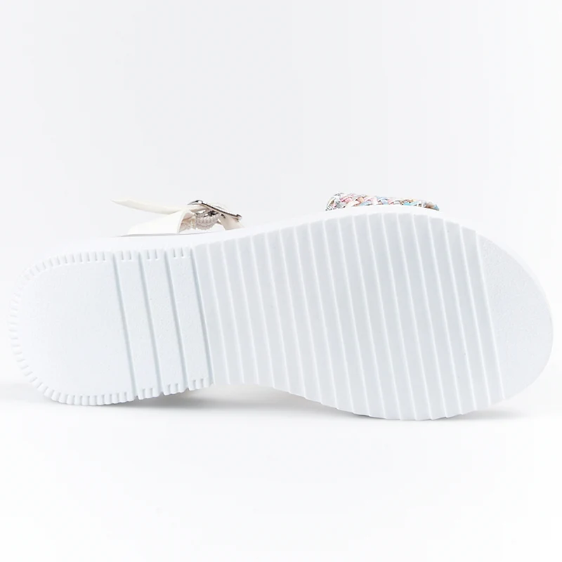 Sandalias Bubble Kids Cuñita Colores A2850 Blanco