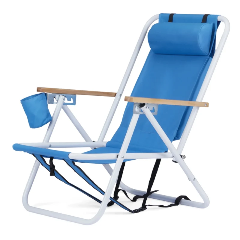 Miomu Silla Asoleadora Plegable Portátil con Bolso Integrado