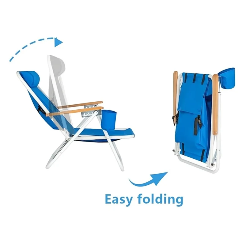 Miomu Silla Asoleadora Plegable Portátil con Bolso Integrado
