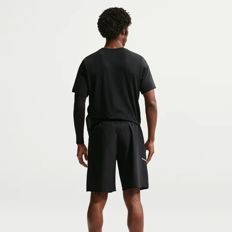 Nike Camiseta Deportiva Dri-FIT Run Swoosh Negro, para Hombre