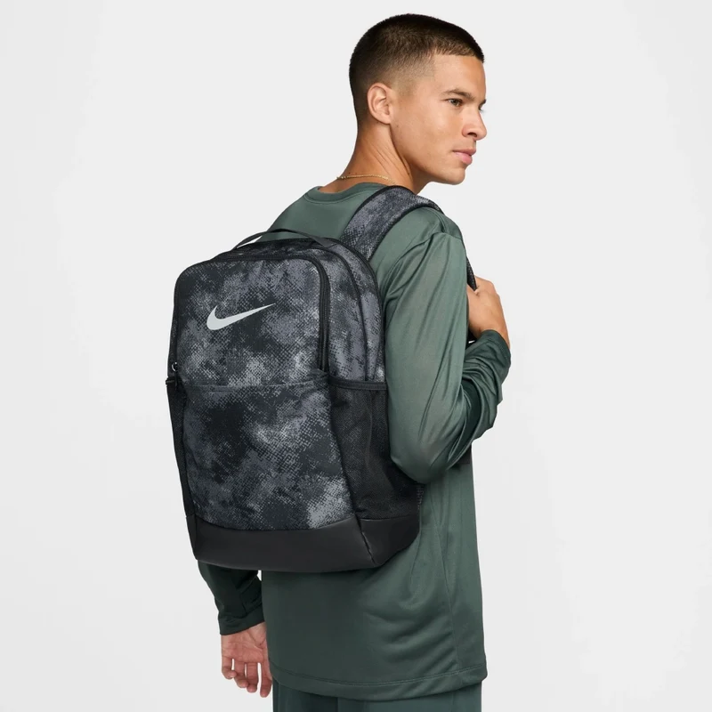 Nike Mochila Deportiva Brasilia, Gris/Negro