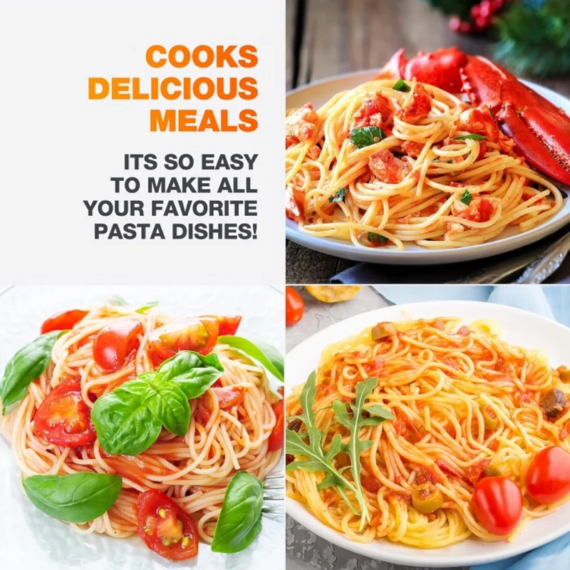 Miomu Contenedor Plástico para Hacer Spaguettis en Microondas