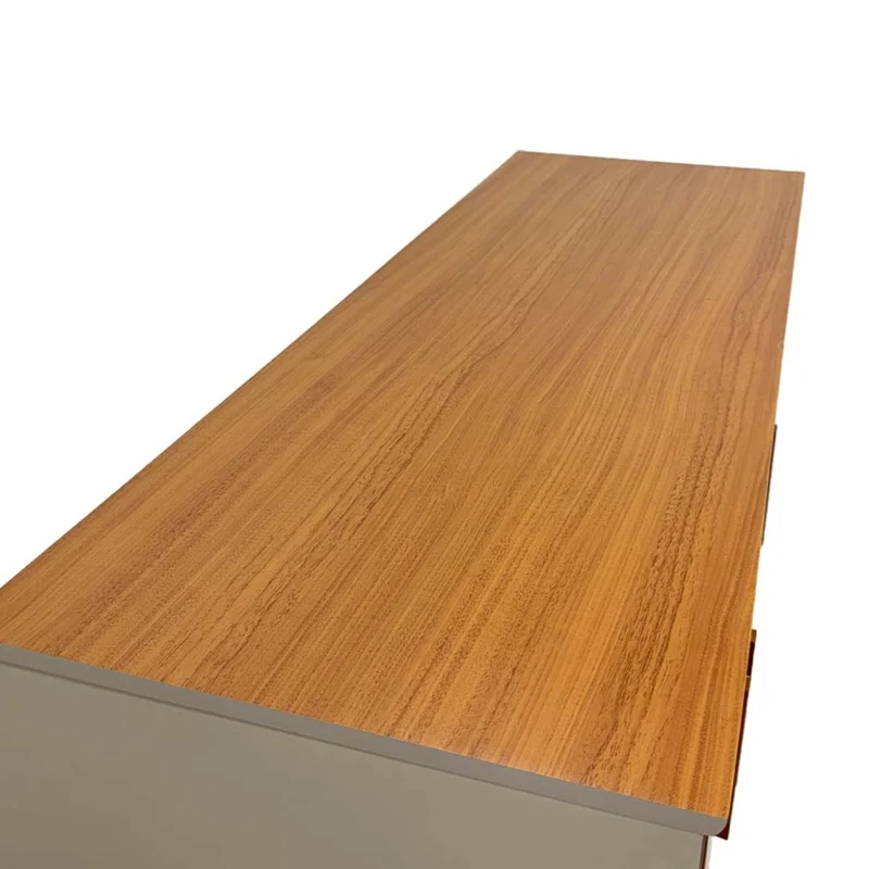 Tokoa Mesa Auxiliar con 3 Puertas 130cm Off White (48434)